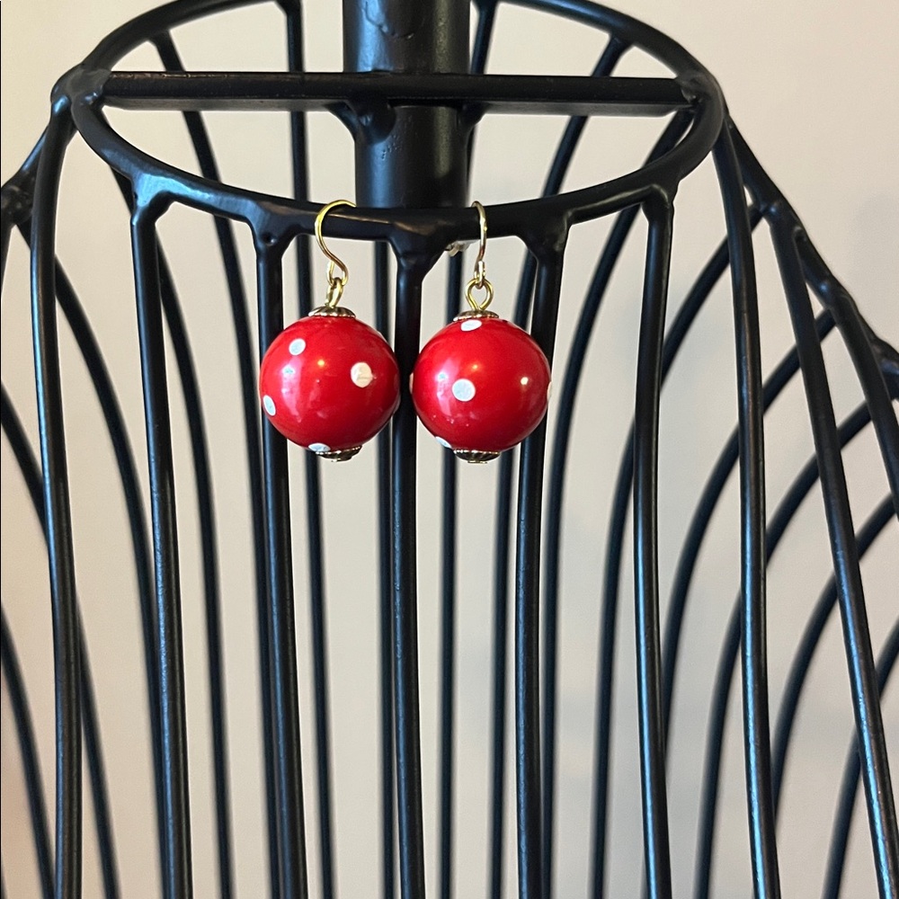 Red Polka Dot Earrings